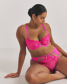 Ann Summers Desiring Decadence High Waist Brazilian Bright Pink