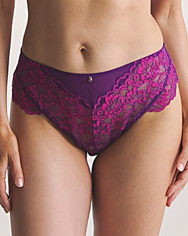 Ann Summers Sexy Lace Planet Two Tone High Waist Brazillian Dark Purple