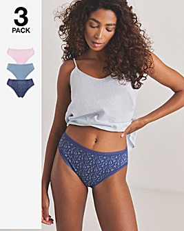 Sloggi 3Pack Go Crush Tai Knicker Navy Mix