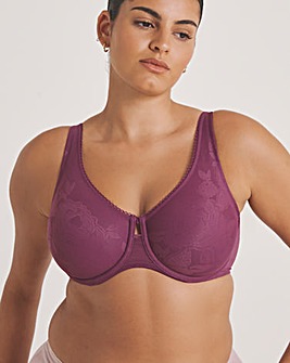 Triumph Wild Rose Sensation Minimiser Wired Bra Plum