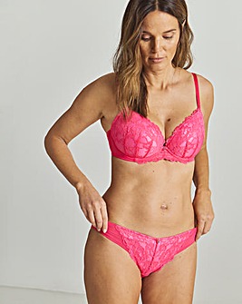 Ann Summers Sexy Lace Planet Plunge Bra Dark Pink