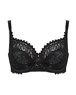 Pour Moi Mixology Full Cup Wired Non Pad Side Support Bra Black