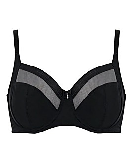 Pour Moi Viva Luxe Full Cup Wired Non Pad Side Support Bra Black