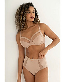 Pour Moi Viva Luxe Full Cup Wired Non Pad Side Support Bra Toffee