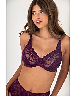 Pour Moi Rosalind Full Cup Wired Non Pad Bra Plum