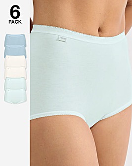 Sloggi (6 Pack) Cotton Basic Maxi Knickers Mint Multi