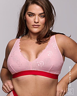 Lemonade Dolls Signature Lace Fuller Cup Bralette Light Pink