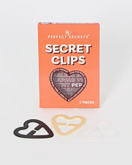 MAGIC Bodyfashion Perfect Secrets 3 Pack Bra Clips (Clear, Cappuccino, Black)