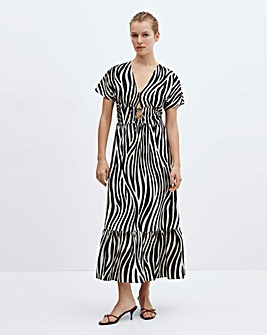 Mango Coloma Zebra Print Maxi dress