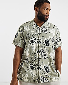 Jack & Jones Jeff Printed Resort Shirt - Green/Black