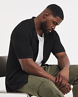Jack & Jones Chris Knitted Resort Polo - Black