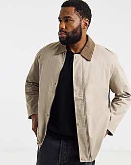 Jack & Jones Graham Cord Worker Jacket - Natural/Brown