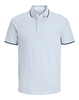 Jack & Jones Paulos Tipped Polo - Light Blue