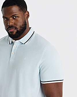 Jack & Jones Paulos Tipped Polo - Light Blue