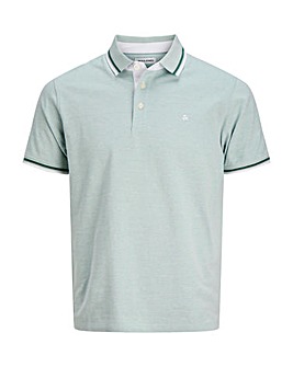 Jack & Jones Paulos Tipped Polo - Light Teal