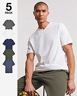 Pack 5 V-Neck T-shirts