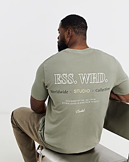 Jack & Jones Urban Edge Back Graphic T-Shirt - Green