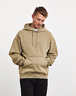 Relaxed Garment Dyed Hoodie Sweat Long