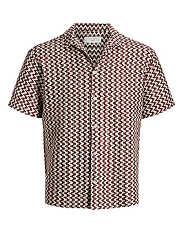 Jack & Jones Montauk Crochet Shirt - Red