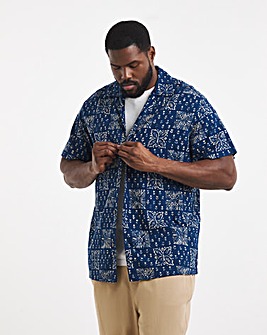 Jack & Jones Premium Lyon Printed Shirt - Navy