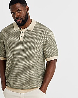 Jack & Jones Premium Kingsley Knitted Polo - Olive