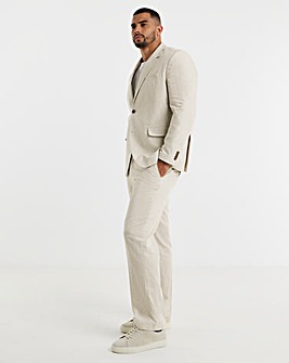 Jack & Jones Premium Martin Linen Blend Suit Trouser - Natural