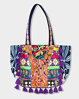 Joe Browns Ibiza Town Patchwork Tote Bag