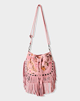 Joe Browns Rock 'n' Rose Suede Boho Bag