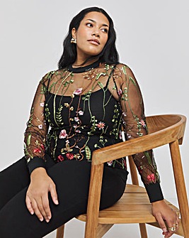 Joe Browns Beautiful Embroidered Top with Cami