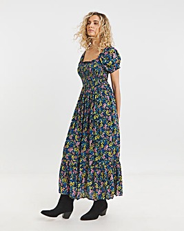 Joe Browns Serena Shirred Boho Crinkle Maxi Dress