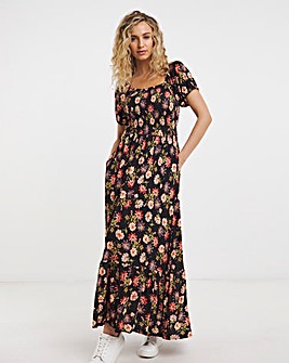 Joe Browns Shirred Floral Jersey Dress