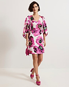 Phase Eight Fiona Floral Puff Sleeve Dress