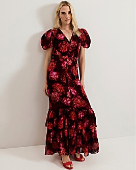 Phase Eight Amaris floral Puff Sleeve Maxi Dress