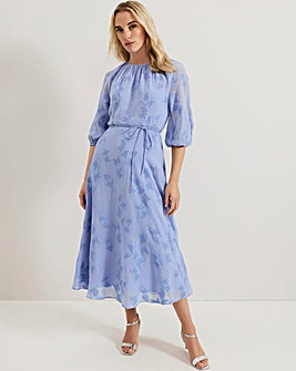 Phase Eight Liona Floral Jaquard Midi Dress