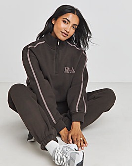 TALA Winter Sports Oversized Quarter Zip Sweatshirt