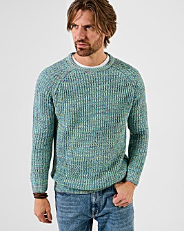 Joe Browns Summer Fresh Crew Knit - Green Multi