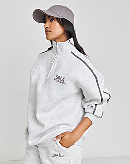 TALA Winter Sports Oversized Quarter Zip Sweatshirt