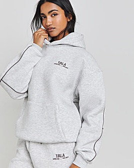 TALA Oversized Hoodie with Sleeve Piping