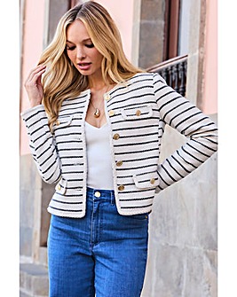 Sosander Striped Boucle Jacket