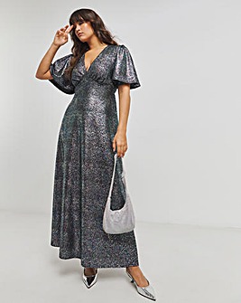 Twisted Wunder Sophia Maxi Multi Foil Dress