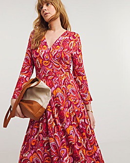 Joe Browns Jersey Paisley Print Wrap Dress