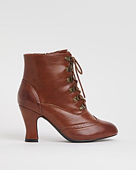 Joe Browns Brogue Lace Up Boot Wide Fit