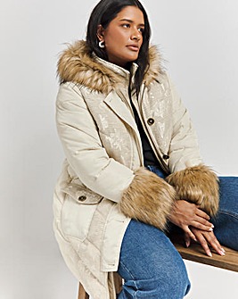 Joe Browns Fur Trim Puffer Coat