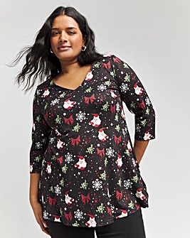 Joe Browns Christmas Bow Print Tunic