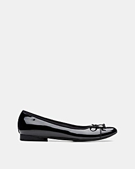 Clarks Loreleigh Rae Patent Leather Ballet Pump Wide Fit