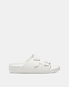 Only Cristy Slip On Double Strap With Buckle Sandals Standard Fit