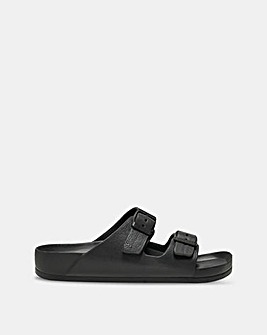 Only Cristy Slip On Double Strap With Buckle Sandals Standard Fit