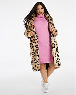 leopard print coat size 20