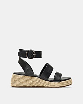 Only Minerva Wedge Espadrille Sandals with Adjustable Buckle Standard Fit