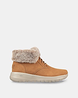 Skecher On The Go Joy Plush Dreams Boots With Exposed Fur